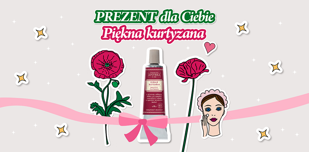 Piękna kurtyzana, pielęgnacja przeciwstarzeniowa jako prezent przy zakupie