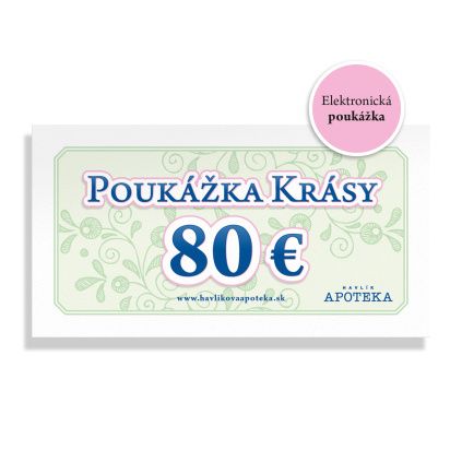 Elektronická poukázka 80 € od Havlíkovy apotéky